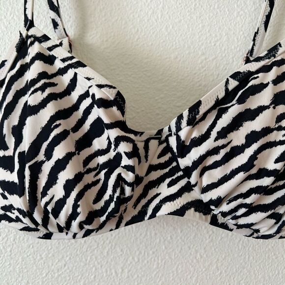 Shade Shore  Women's Bralette Bikini Top  Zebra Print 34 DD - Picture 5 of 7